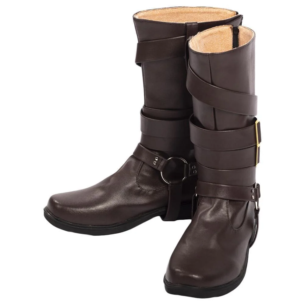 Game Dmc Devil May Cry 5 V Dante Cosplay Brown Shoes Boots