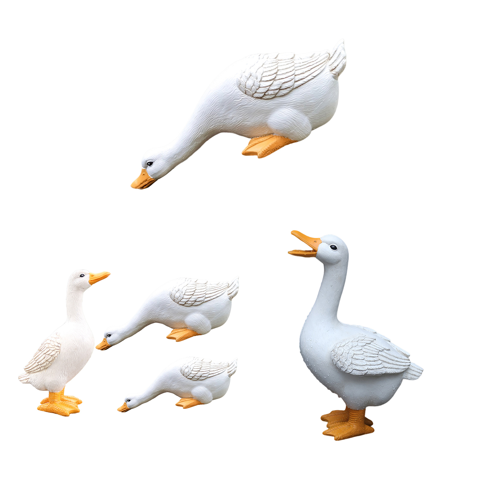 1/3pcs Cute Duck Garden Statue Resin Ornament Holiday Gift Pond Lawn Decor