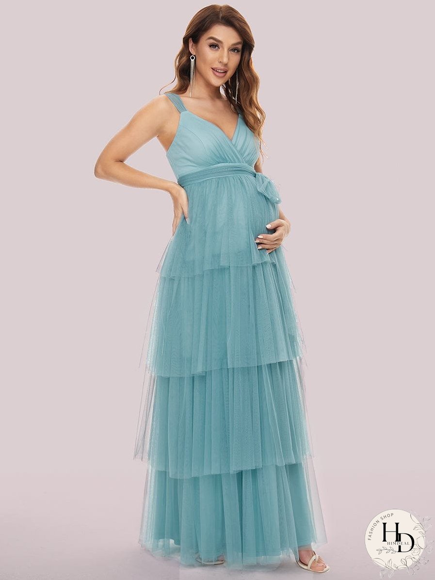 V-Neck Maternity Dress