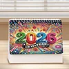 Calendrier 2026 Kit de peinture au diamant Gnome de No&euml;l DIY Diamond Art Bureau Calendar