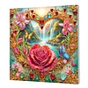 Rote Rose DIY, Spezialform-Bohrer, Diamantkunst, Perlen-Malset, mit Rahmen 25x25cm,