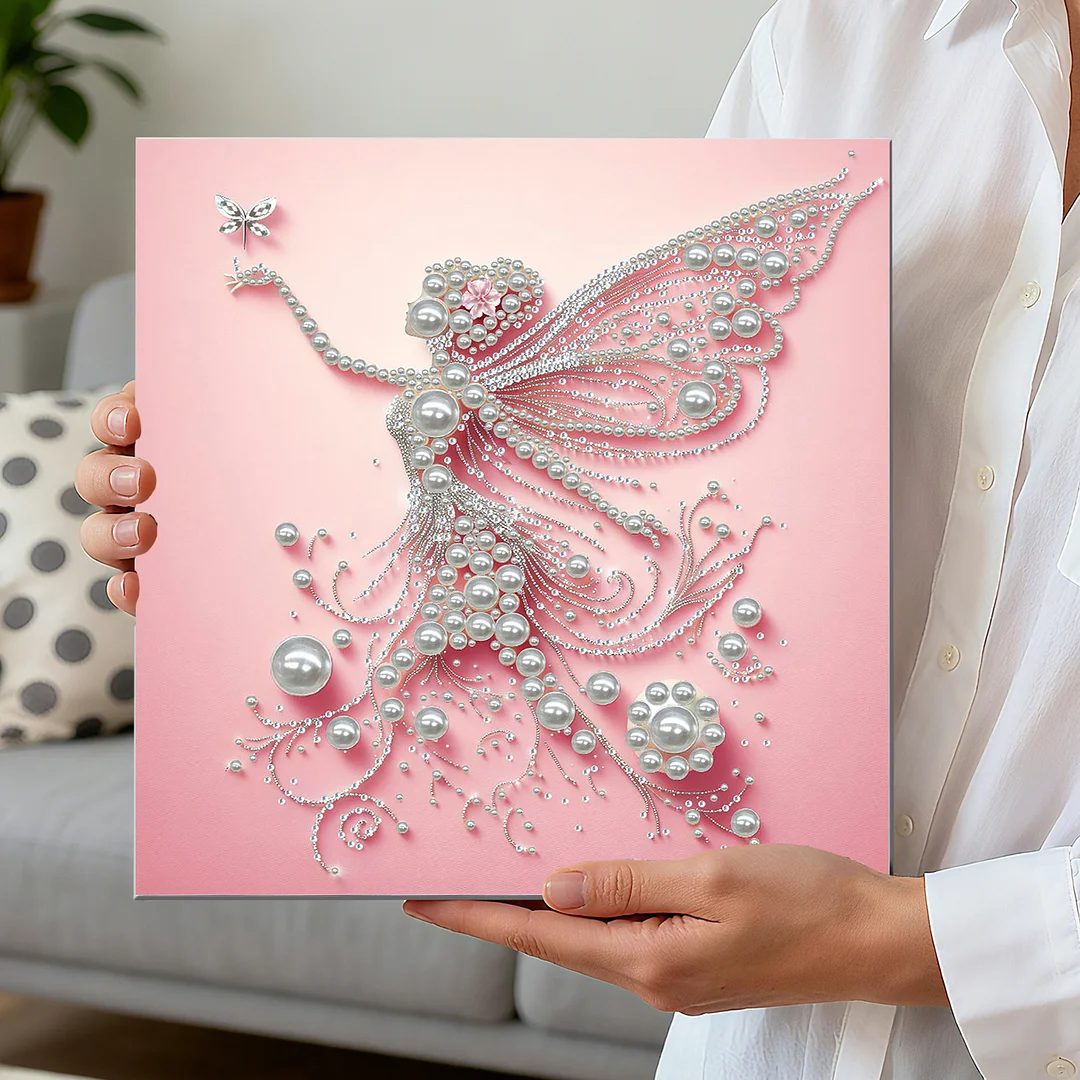 Angel Girl - DIY Pearl Diamond Art Kit With Frame 30*30cm