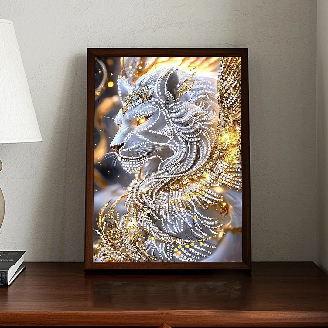 Pearl Painting Kit for Adults Winged Lion 11.81x15.75in