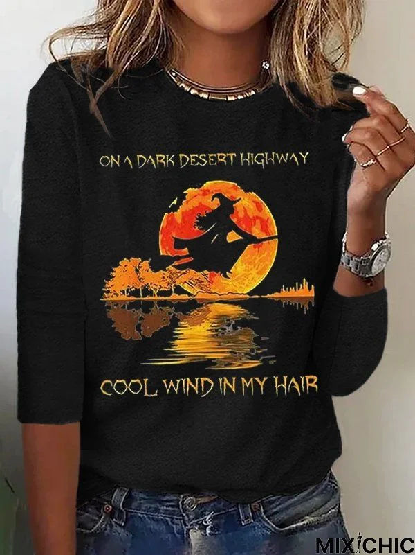 Halloween Crew Neck Casual T-Shirt