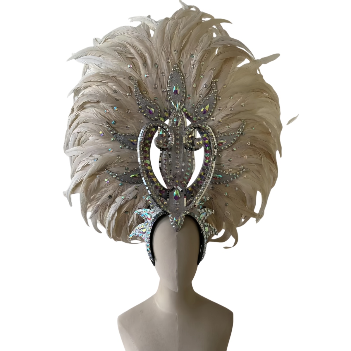 VCSHOES Brazil Rio Spanish Cuba Santiago Havana Venice Dionysia Carnival Float Mask Dress Masque Ball Costume Samba Plumage Plume Headd
