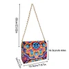 (US Local)DIY Mandala Diamond Art Wooden Coin Pouch with Chain 5D Diamond Painting Purse