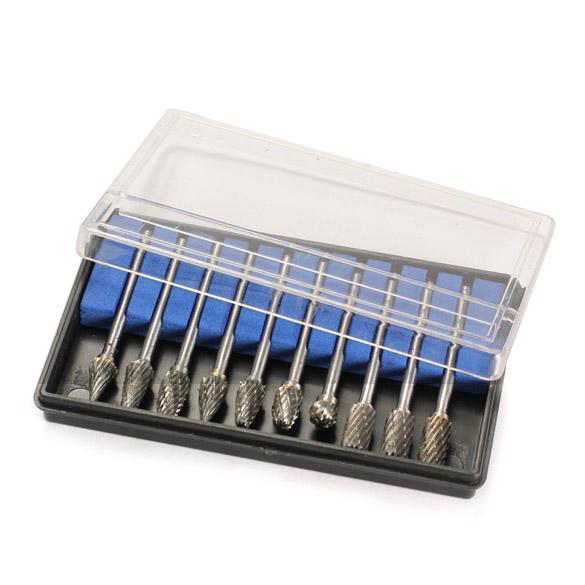 

10 pcs Tungsten Steel Solid Carbide Burrs Rotary Files Diamond Burrs Set, 501 Original