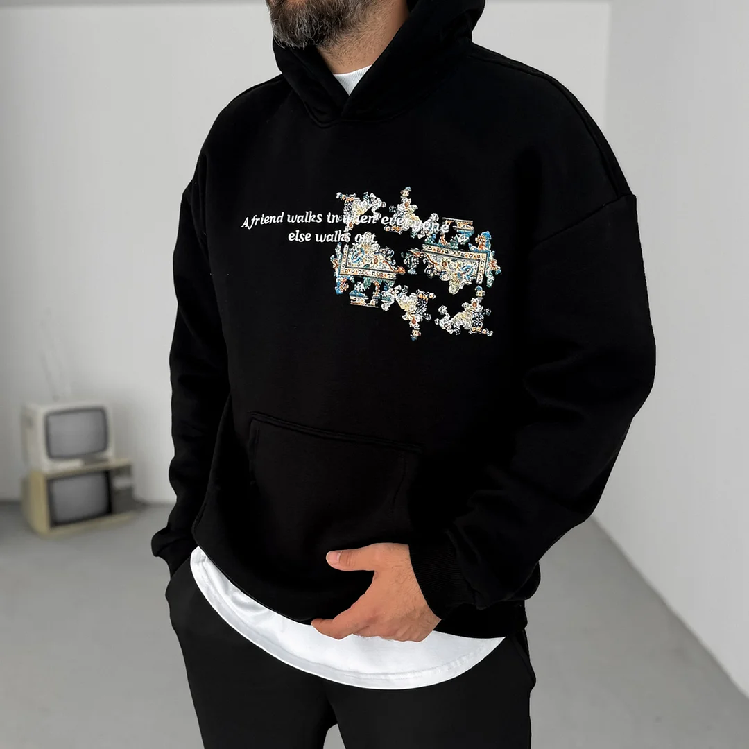 Fashionable Street Ethnic Design Casual Oversized Hoodie