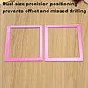 2Pcs Diamond Art Square Auxiliary Frame 3D Printing Diamond Art Desk Positioning Frame Lightweight for Boys Girls Adults Students Home Office Leisure (Sakura Pink small)