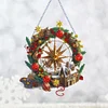  Christmas Atmosphere Wreath House-Single Side Drill-Diamond Wreath
