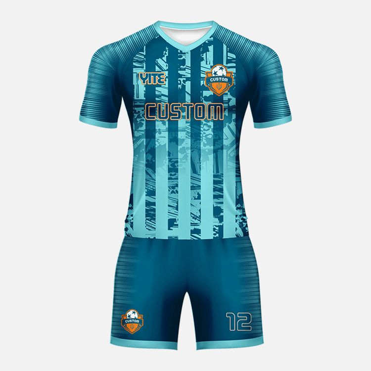 YITE | YTZQ047-Blue  And Green Soccer Uniforms