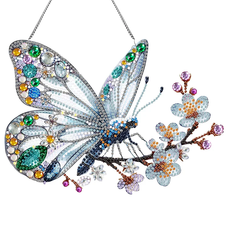 【Pendant】Acrylic Special Shape Butterfly Diamond Painting Hanging Pendant for Wall Window gbfke