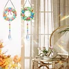 2pcs Easter Egg Wreath Diamond Painting Double-sided Crystal Window Suncatcher Craft Set Birthday Gifts Home Garden Decor Hanging Kit