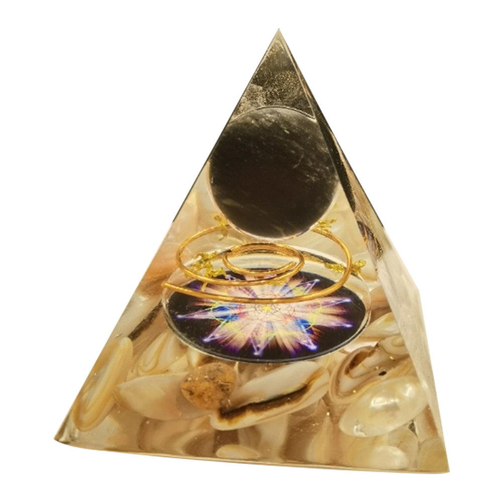 

5cm Natural Orgonite Pyramid Chakra, 501 Original