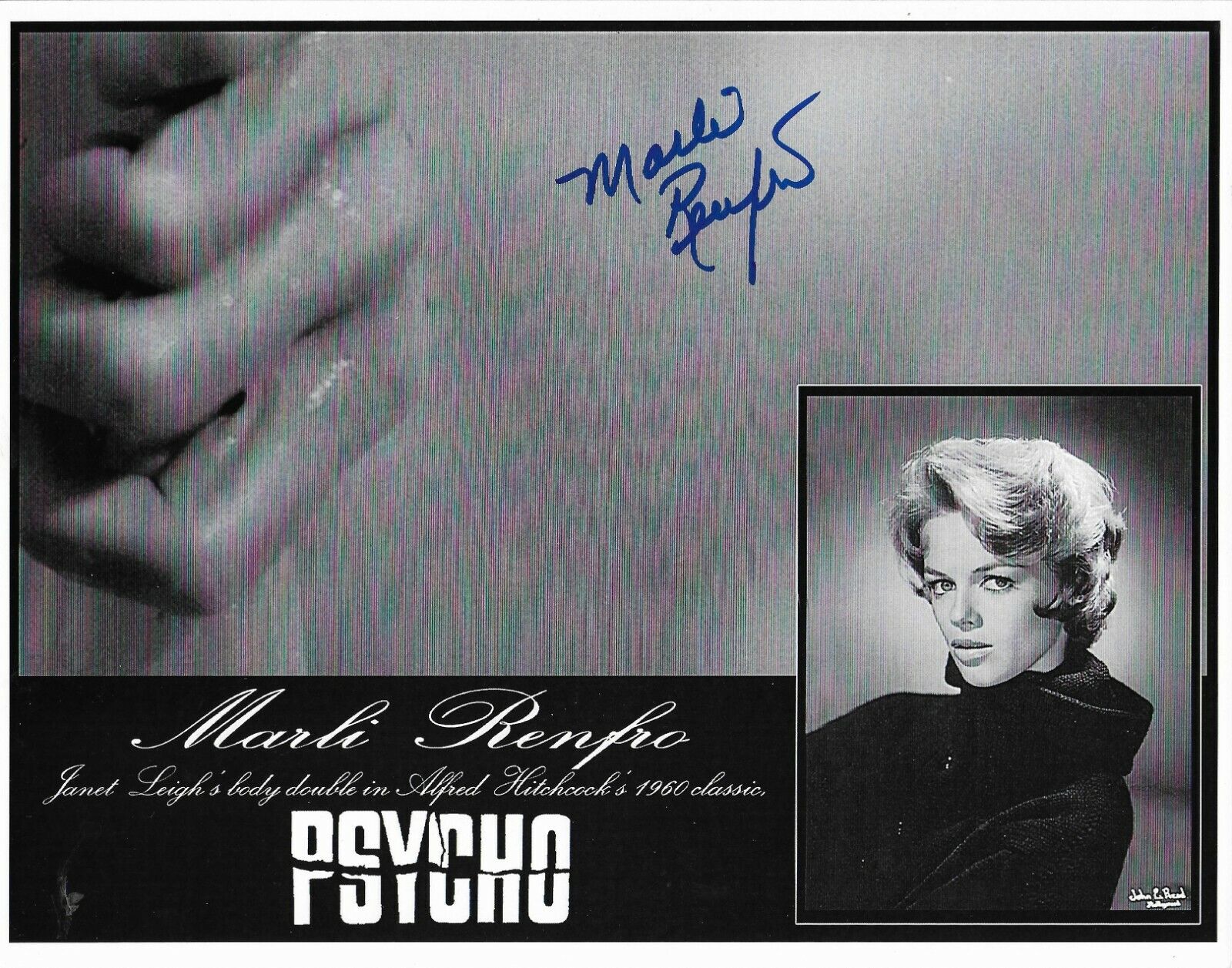 Marli Renfro Psycho Original Autographed 8X10 Photo Poster painting - Playboy Playmate