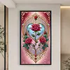 Enchanted Rose Heart-11CT Stamped Cross Stitch 40*70cm(Big Size) tapestrymarket