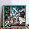 Book Scenery Scenery Full 11CT 3 Strands DIY Stamped Cross Stitch Kits for Beginners Adults Home Wall Decor Cross Stitch Art and Crafts Kits 45x45cm