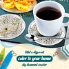 6 Pcs DIY Diamond Art Coasters Kits Dot Paint for Coaster Craft Kits Waterproof