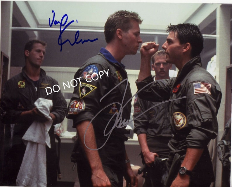 Top Gun Tom CRUISE & VAL KILMER 8 x10 20x25 cm Autographed Hand Signed Photo Poster painting