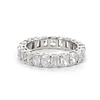 Platinum Radiant Cut Lab Diamond Eternity Wedding Band