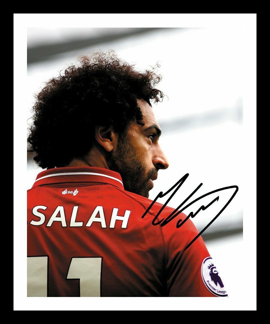 Mohamed Salah - Liverpool Autograph Signed & Framed Photo Poster painting