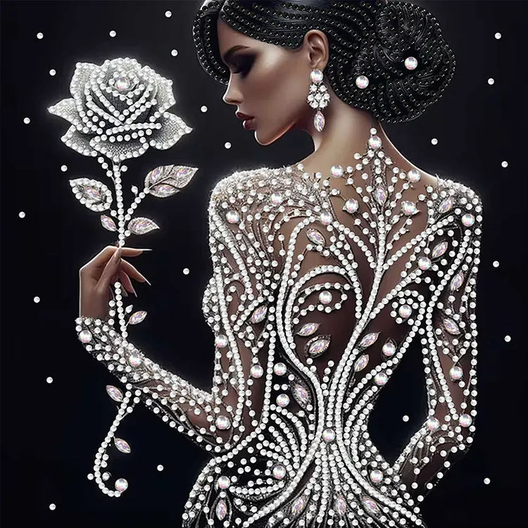 Beauty - Partial Special Shaped Drill Diamond Painting - 30*30CM(Canvas)