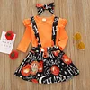 Kid Baby Girl Halloween Suits Pit Strip Strap 2 Pcs Sets Suit