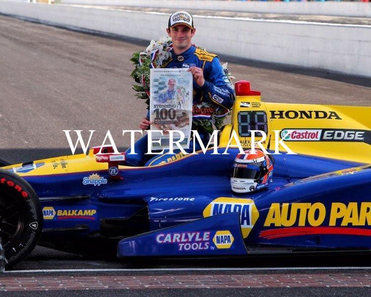 ALEXANDER ROSSI 2016 Indianapolis 500 Champion Winner 8 x 10 Photo Poster painting Poster