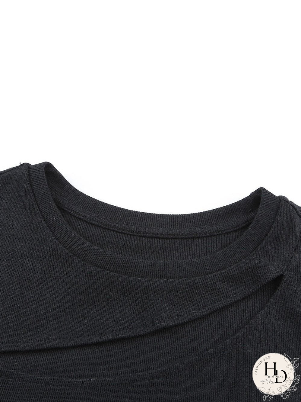 Edgy Black Cutout Sleeveless T-Shirt with Cap Sleeves
