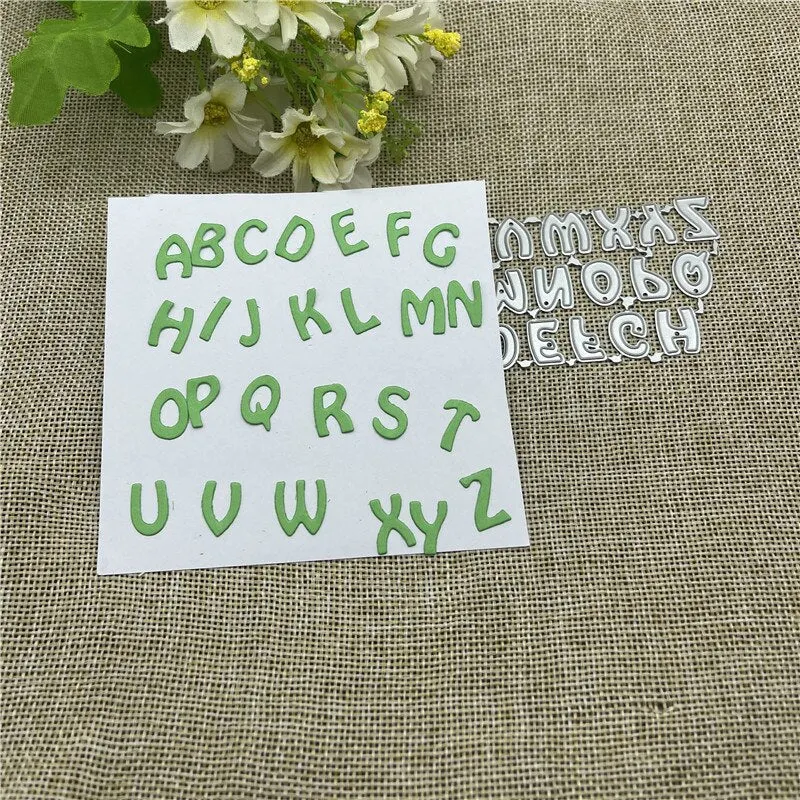 26 letter decoration card Metal Cutting Dies Stencils For DIY Scrapbooking Decorative Embossing Handcraft Die Cutting Template