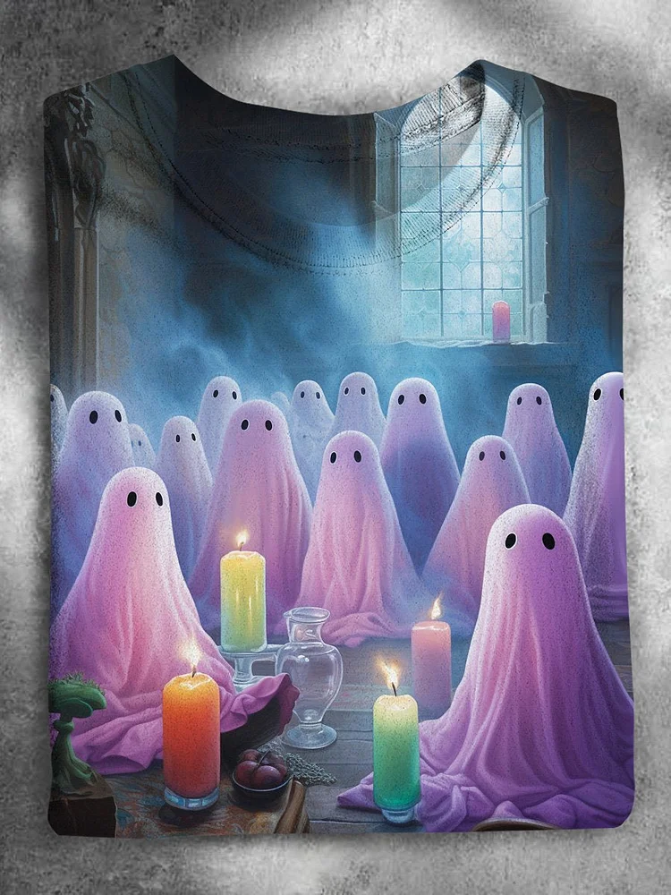 Ghost Party Art Stylish Halloween T-shirt