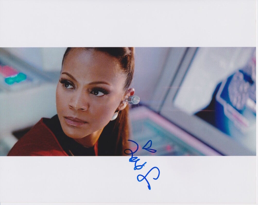 Zoe Saldana (Star Trek) signed authentic 8x10 Photo Poster painting COA (D)