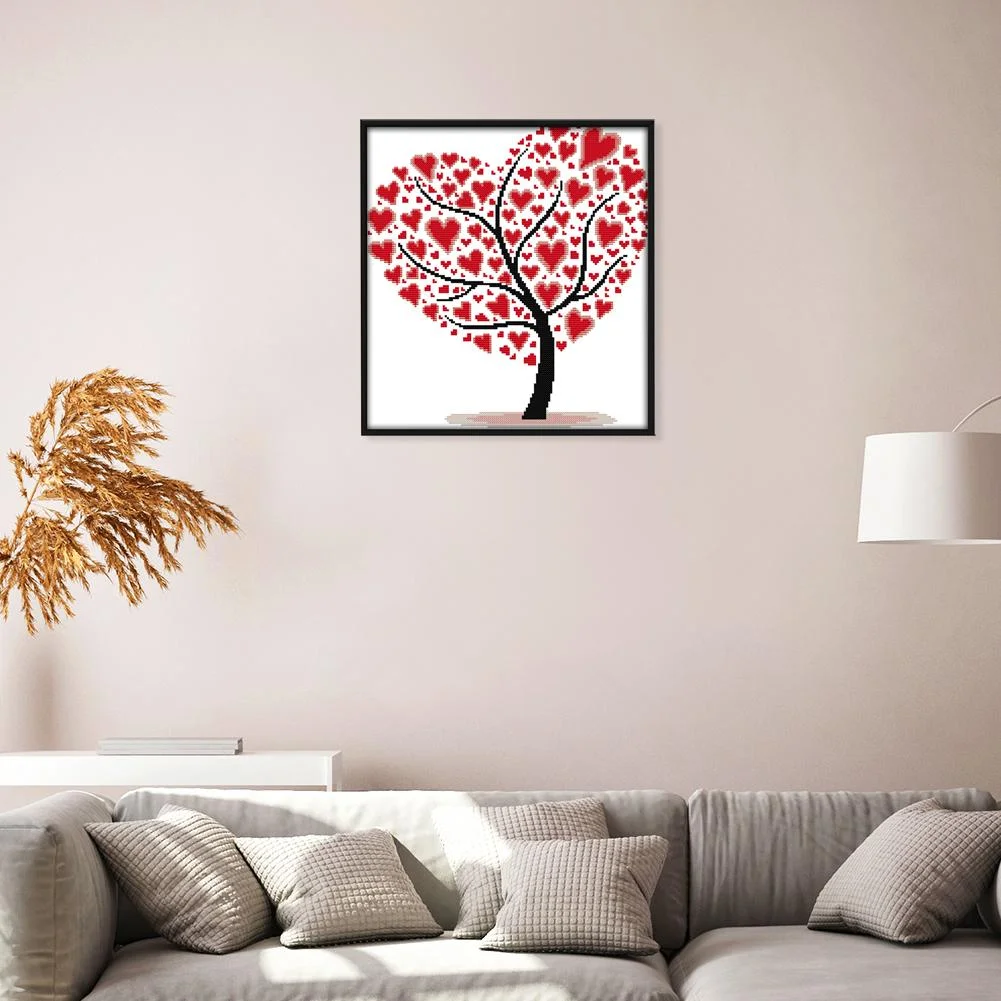 14ct Stamped Cross Stitch - Heart Tree(35*33cm)