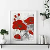 （No Printed Canvas）Counted Cross Stitch 11CT-Red Poppy 40*50cm