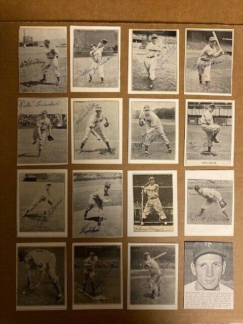 1930-50s New York Giants Signed 2.5x3 Mounted Vintage Photo Poster painting Lot(16)Bill Terry,**