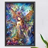 (Grande Taille) Fille-Partial ab rond diamant peinture-45 * 65cm