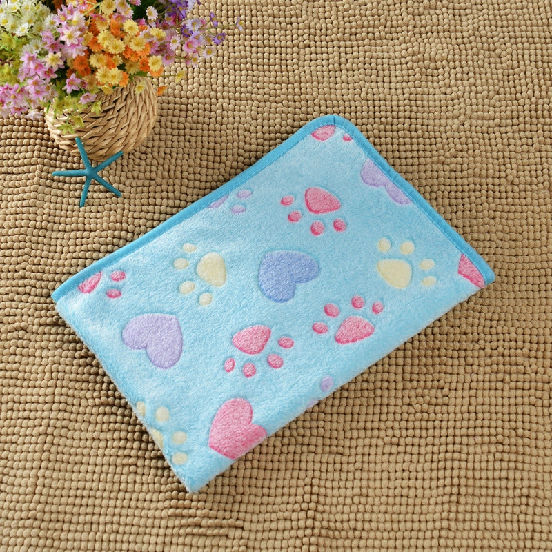 In Stock Pet Blanket Four Seasons Universal Cat And Dog Blanket Thickened Flannel Paw Printing Blanket Pet Supplies