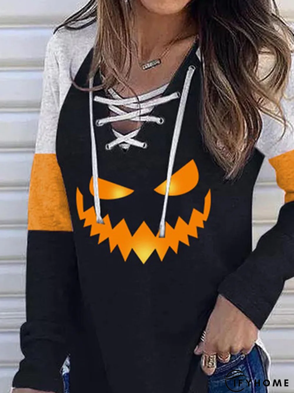 Halloween Cartoon Cotton Casual Top | IFYHOME