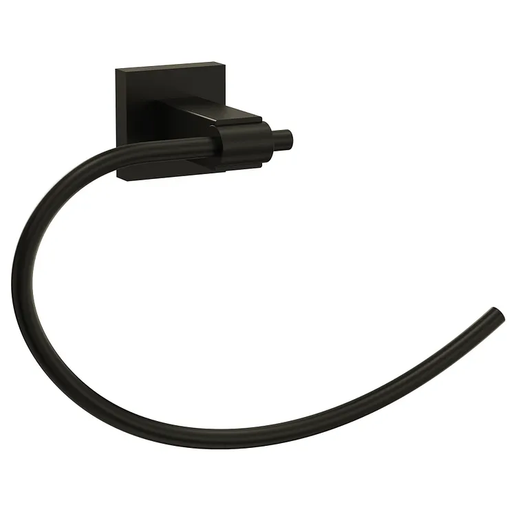EVERSTEIN Modern Wall-Mount Towel Holder for Bathroom Matte Black