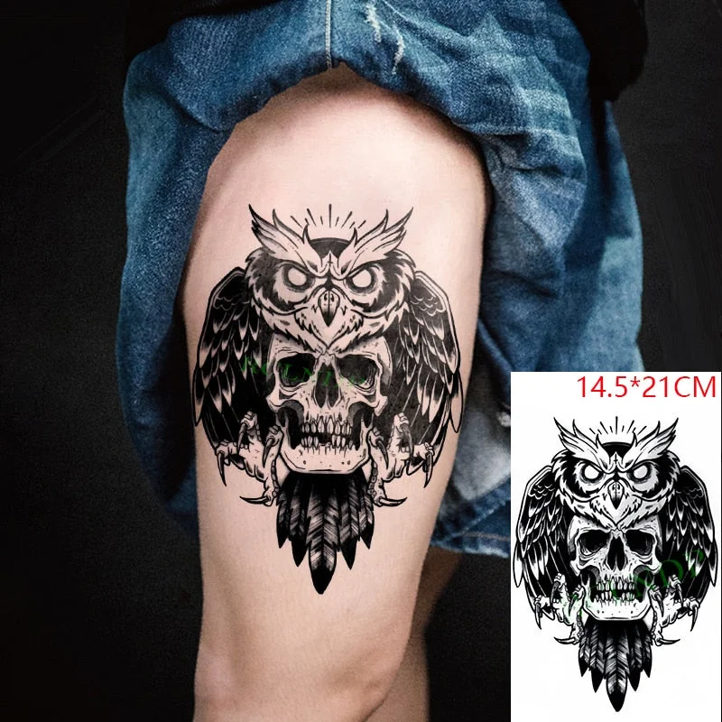 Waterproof Temporary Tattoo Sticker Poker Ace of Spades Letter Flower Art Flash Tatoo Fake Tatto Stickers for Girl Men Women