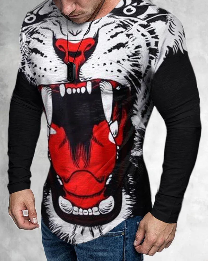Men's Animal Print Long Sleeves