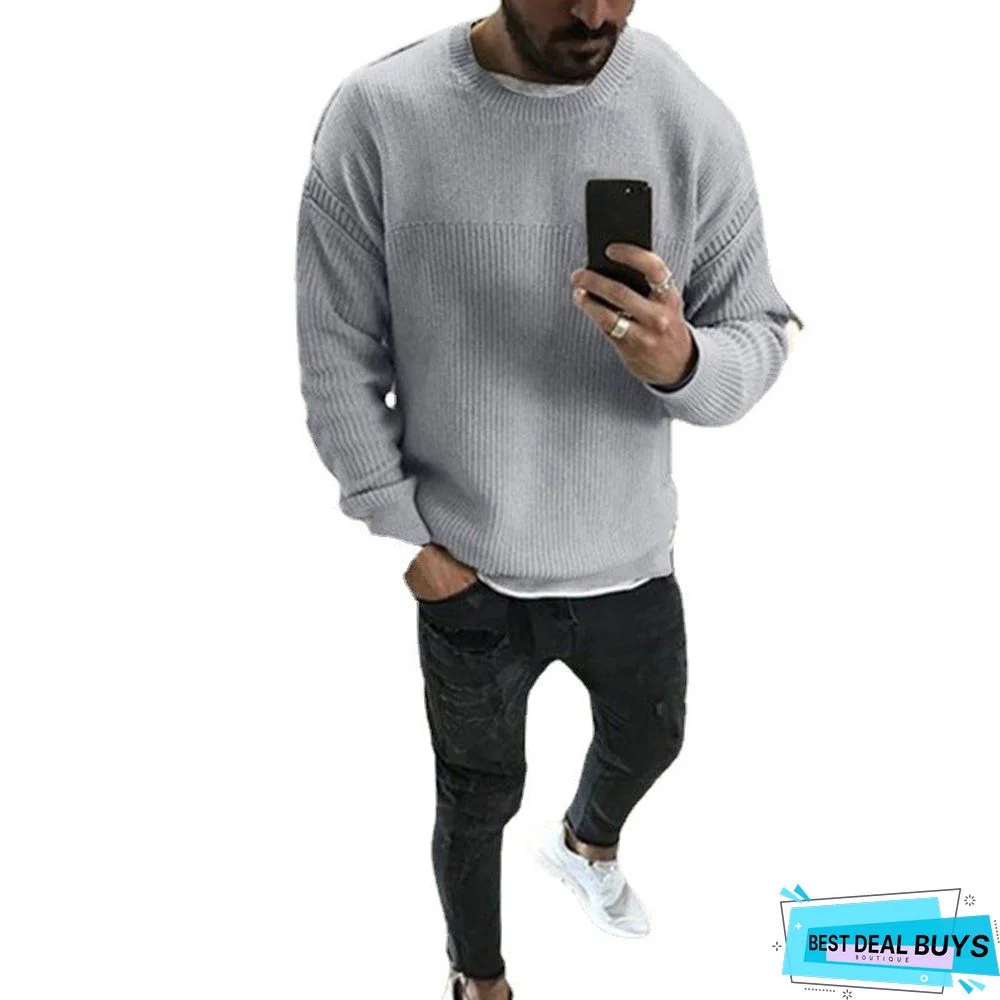 Men's Solid Large Sweater