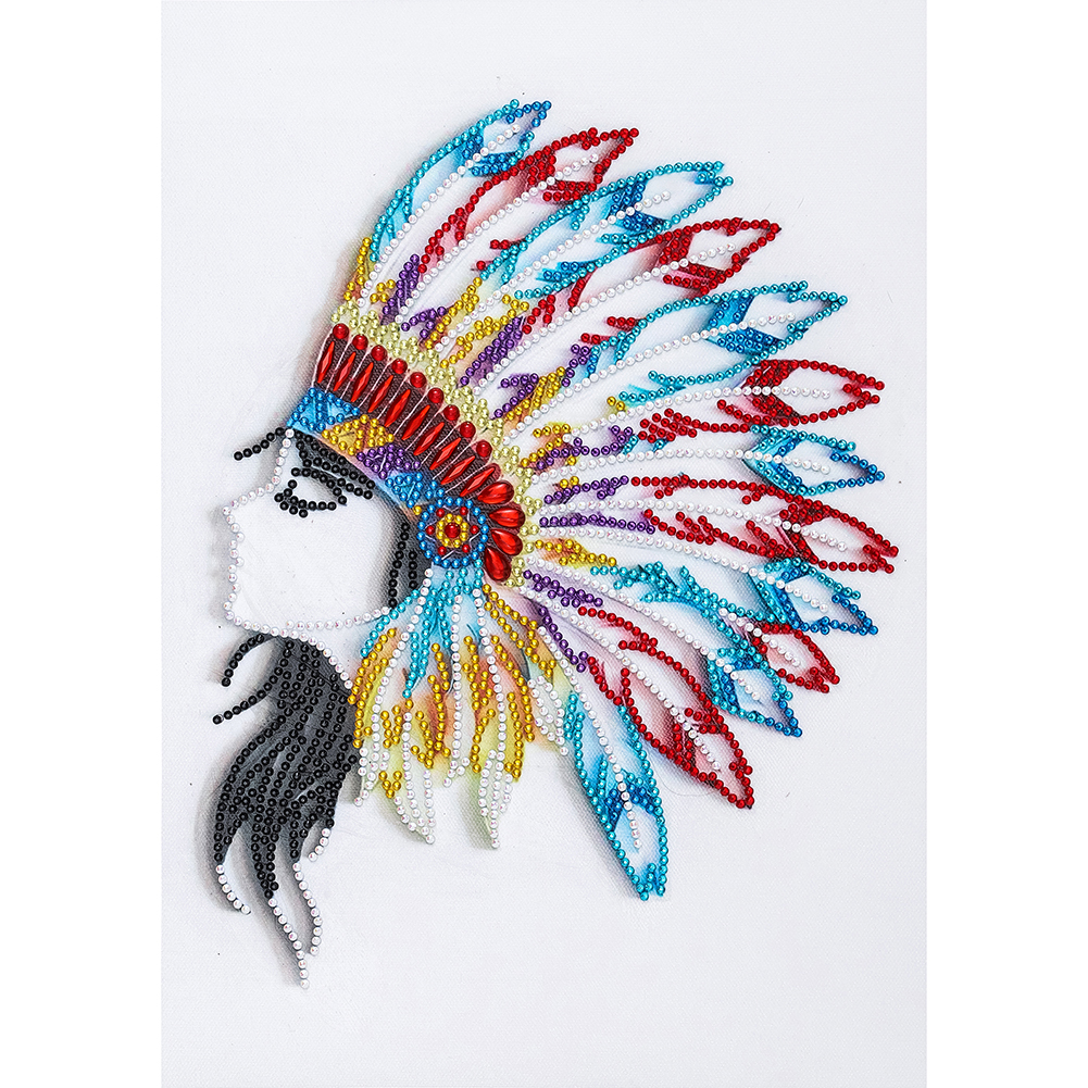 

Native American - Special Shaped Diamond Painting - 30*40CM, 501 Original