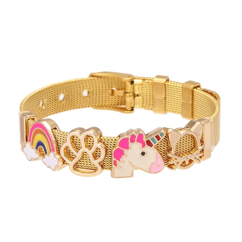 Cute Minimalist Heart Shape Titanium Steel Bracelets In Bulk