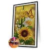 Diamond Painting-DIY Crystal Rhinestone Sunflower Butterfy(50*30 CM)