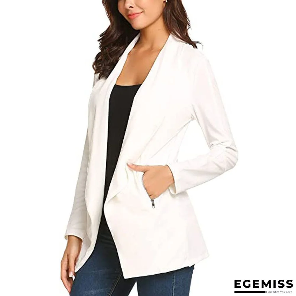 Autumn And Winter Long Sleeve Cardigan Casual Temperament Solid Color Jacket Suit | EGEMISS