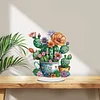 (US Only)Acrylic 2D Flat Print DIY Cactus Pots Diamond Painting Art Tabletop Decorations