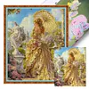 Girl Holding An Umbrella-11CT Stamped Cross Stitch 45*55cm/17.72*21.65in tapestrymarket