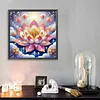 Pinke lila Lotus 5D DIY Diamant-Kunst-Malkits f&uuml;r Wohnwanddekoration 40x40 cm