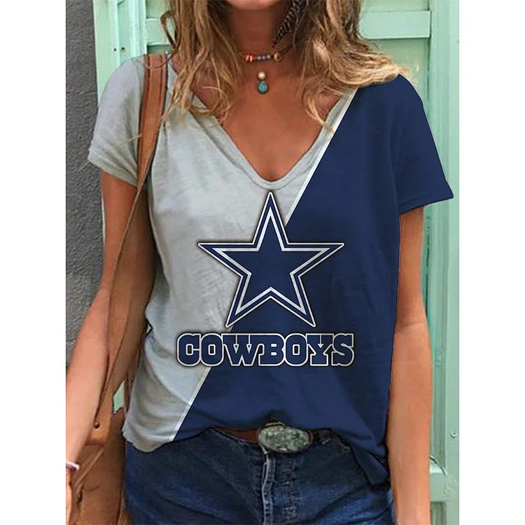 Dallas Cowboys Lightweight Short Sleeve V-Neck T-Shirt